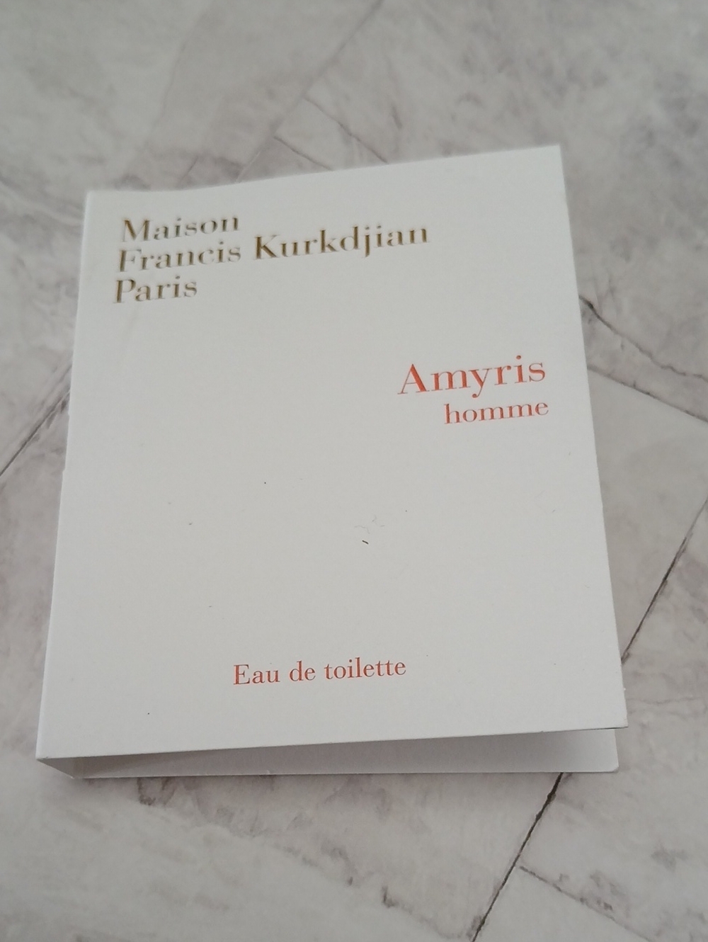 Maison Francis Kurkdjian Amyris Homme White Card